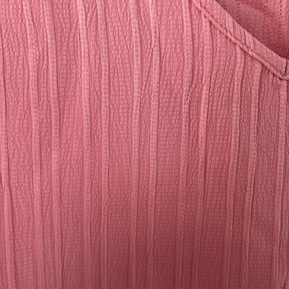 Pink V-Neck Ruffle Sleeve Top - Picture 3 of 5
